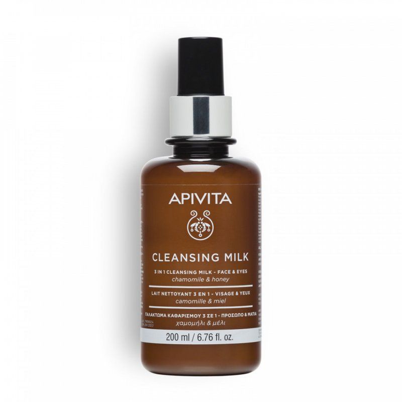 APIVITA Lait Nettoyant 3 en 1 - Visage & Yeux 200 ml