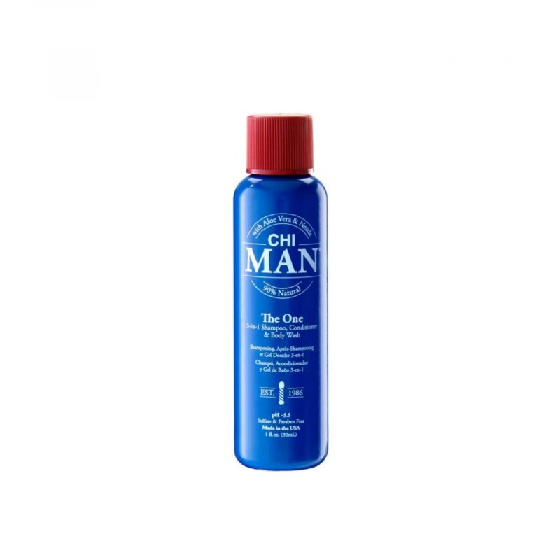 Chi Man The One - 3-In-1 Shampoo, Conditioner And Body Wash 30ml
