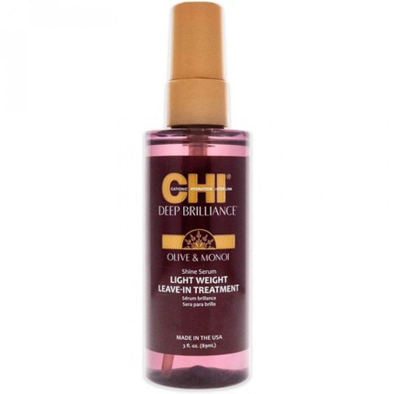 Chi Deep Brilliance Olive &amp Monoi Shine Serum Light Weight Leave-In Treatment 89ml