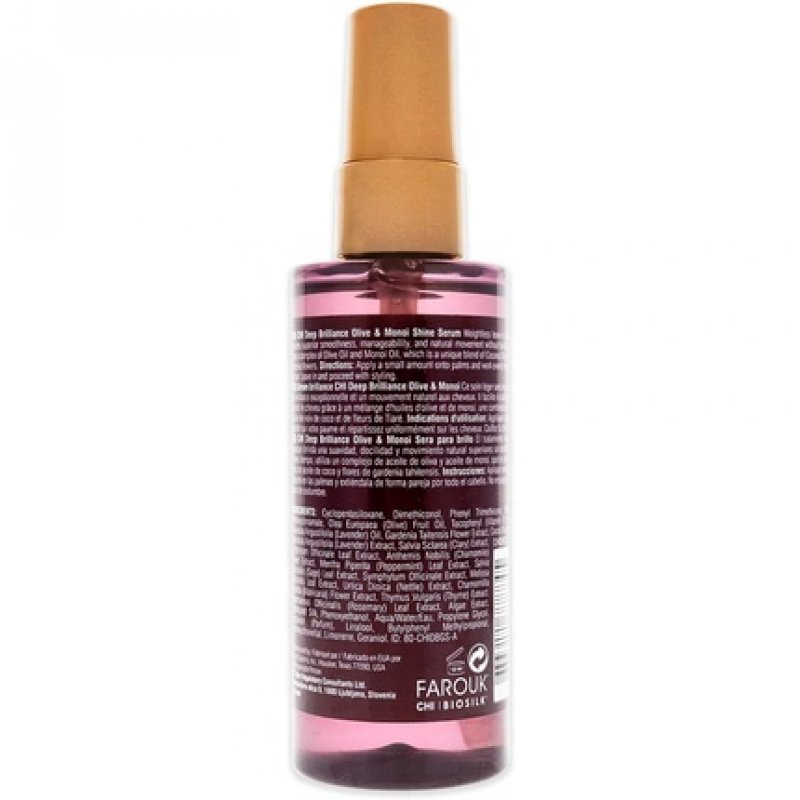 Chi Deep Brilliance Olive &amp Monoi Shine Serum Light Weight Leave-In Treatment 89ml