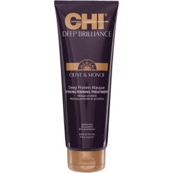 Chi Deep Brilliance Olive &amp Monoi Deep Protein Masque Strengthening Treatment 237ml