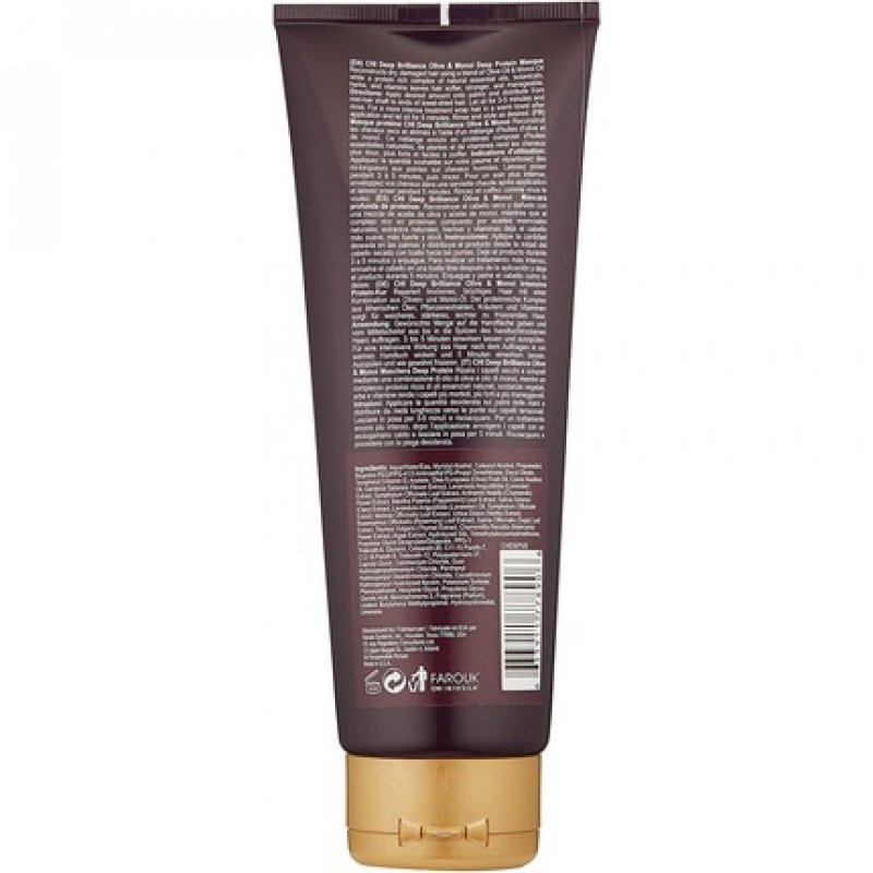 Chi Deep Brilliance Olive &amp Monoi Deep Protein Masque Strengthening Treatment 237ml