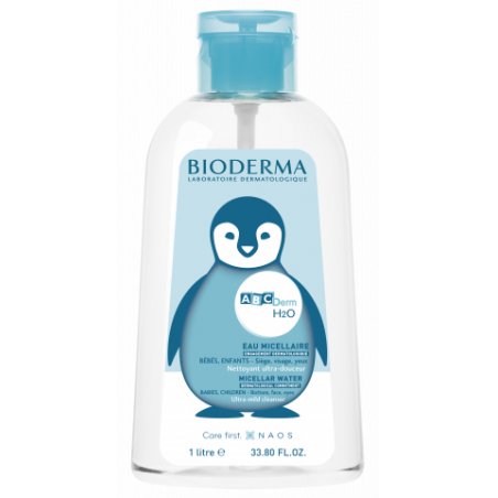 Bioderma ABCDerm H2O L'eau micellaire haut pouvoir hydratant, ultra douceur 1l