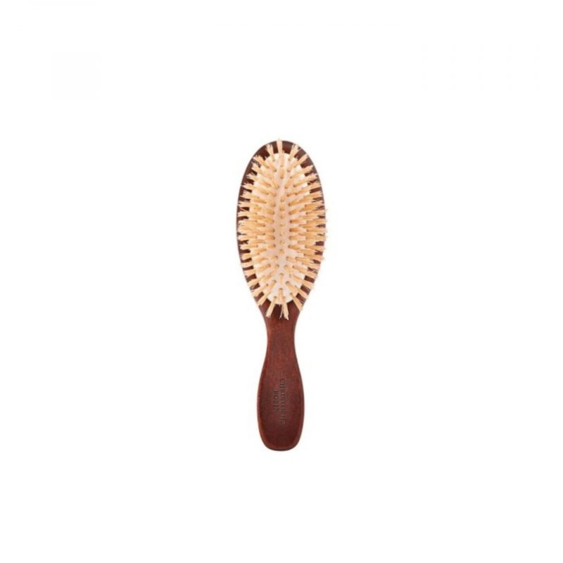 Brosse De Voyage 100% Poils De Sanglier Naturels Et Bois