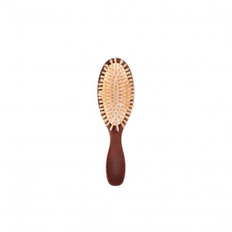 Brosse De Voyage 100% Poils De Sanglier Naturels Et Bois