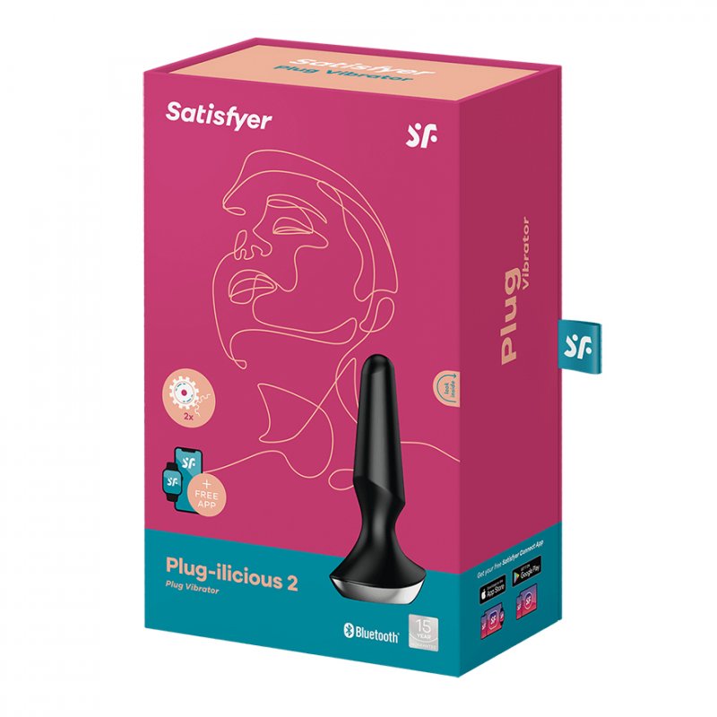 Satisfyer Plug-ilicious 2 Butt plug Black Silicon 1 pc(s)