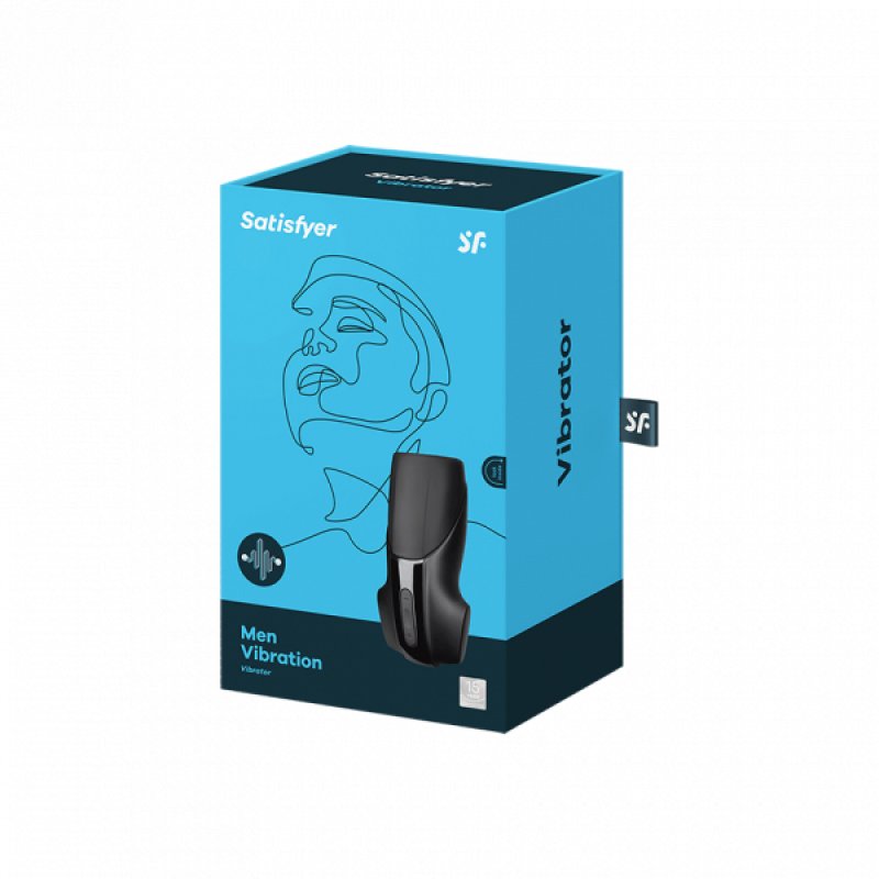 Satisfyer SAM102 male masturbator Black Acrylonitrile butadiene styrene (ABS), Silicone