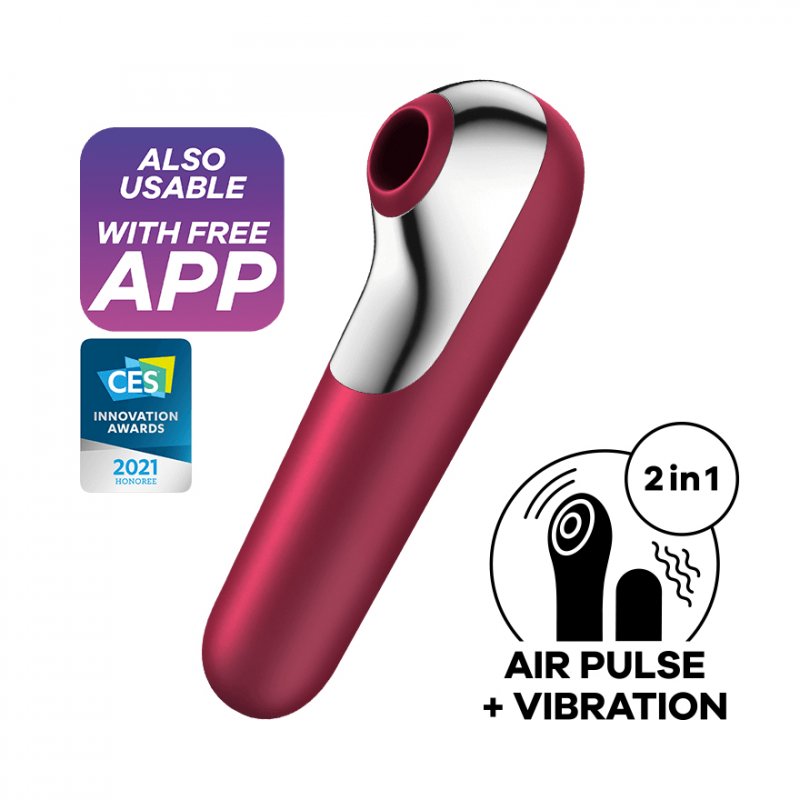 DUAL ROSA LOVE VIBRADOR AIRE CON APP Y BLUETOOTH 1UN