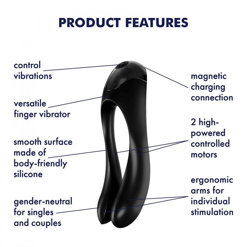 Satisfyer Candy Cane Finger vibrator Ambidextrous