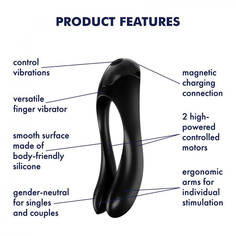 Satisfyer Candy Cane Vibrateur pour doigts Ambidextre