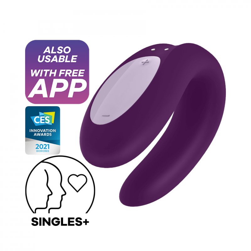 DOUBLE JOY VIBRADOR VIOLETA CON APP Y BLUETOOTH 1UN