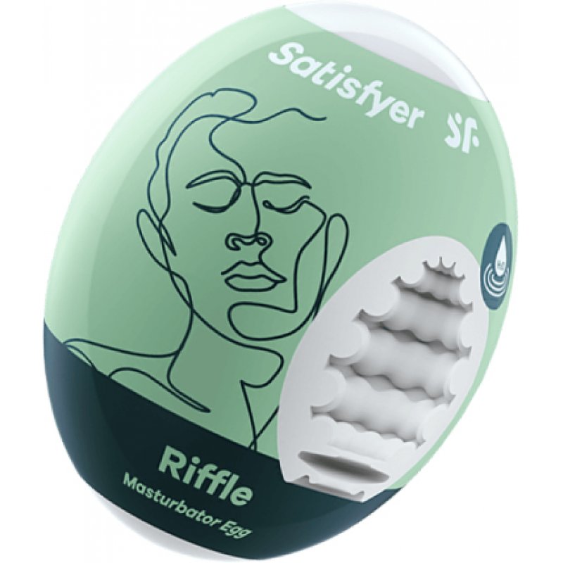 Satisfyer Masturbator Egg - Riffle Masturbateur d'œufs Élastomère thermoplastique (TPE)