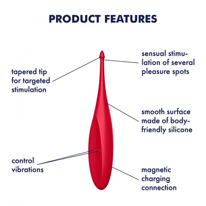 SATISFYER TWIRLING FUN VIBRADOR ROJO AMAPOLA 1UN