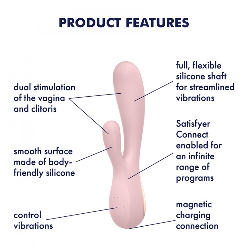 SATISFYER MONO FLEX VIBRADOR CON CON APP Y BLUETOOTH 1UN