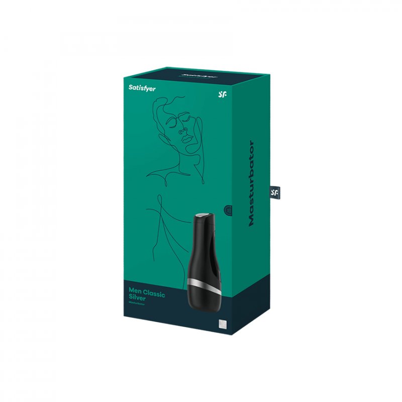 SATISFYER MEN MASTURBADOR CLASICO PLATEADO 1UN