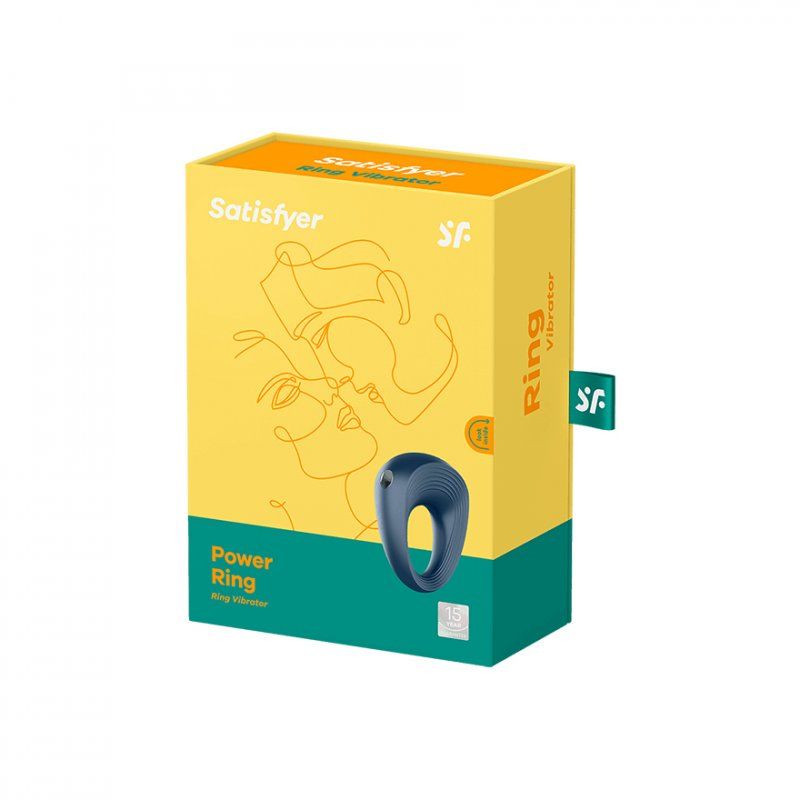 SATISFYER POWER RING VIBRADOR AZUL OSCURO 1UN