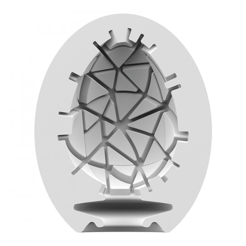 Satisfyer Masturbator Egg Single (Crunchy) Masturbateur d'œufs Blanc Élastomère thermoplastique (TPE)