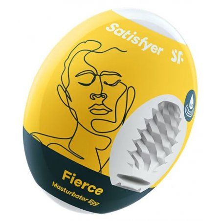 Satisfyer Masturbator Egg Single (Fierce) Masturbateur d'œufs Blanc Élastomère thermoplastique (TPE)