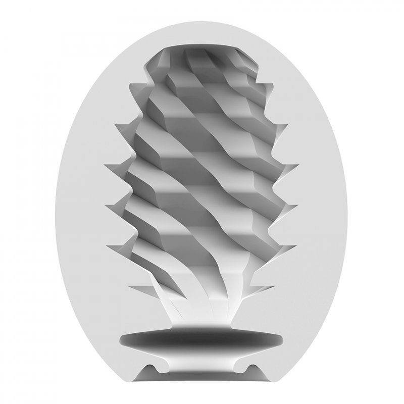 Satisfyer Masturbator Egg Single (Fierce) Egg masturbator White Thermoplastic elastomer (TPE)