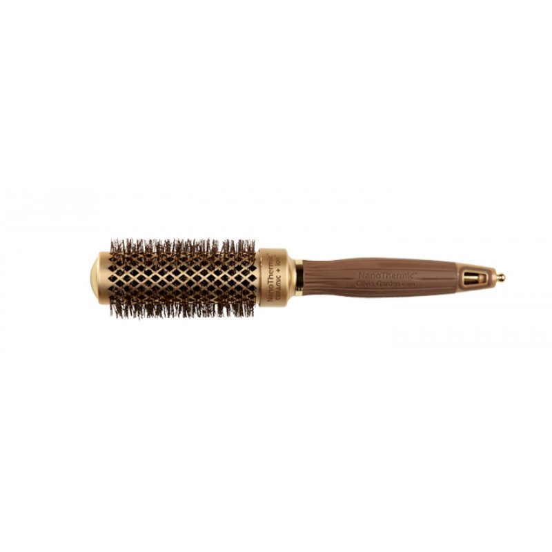 Olivia Garden NanoThermic Ceramic Ion NT-34 Universel Brosse à cheveux ronde Cuivre, Marron 1 pièce(s)