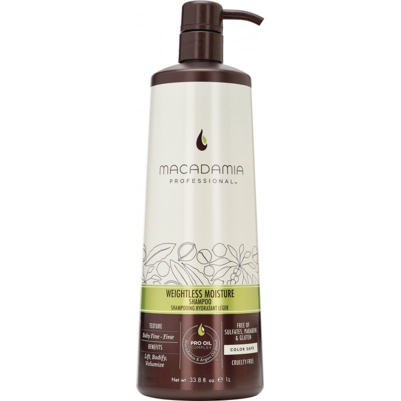 Macadamia Weightless Moisture Shampoo, 1000ml