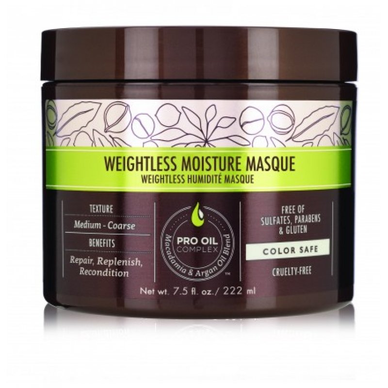 Macadamia Weightless Moisture 222ml masque pour cheveux Unisexe