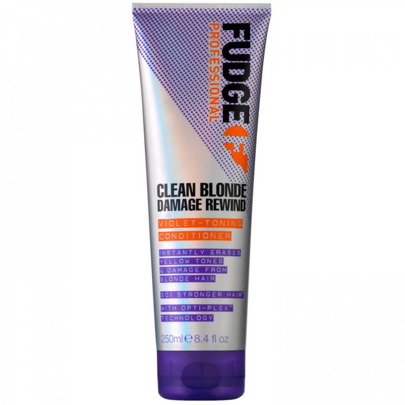 Fudge Professional Clean Blonde Damage Rewind Purple Toning Conditioner 250ml Après-shampoing professionnel Unisexe