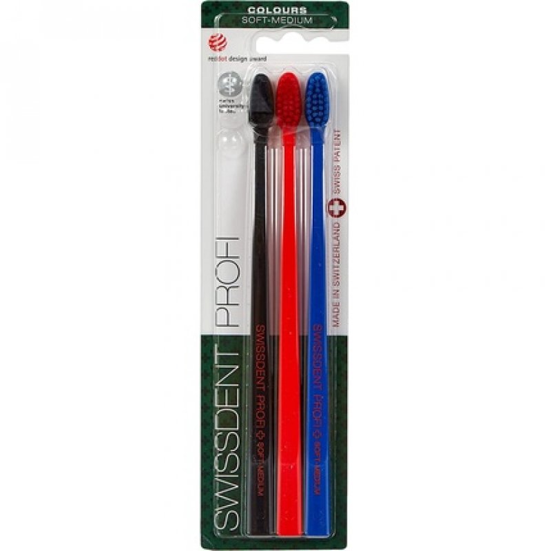 Colours «Zug» Black, Red, Blue toothbrush