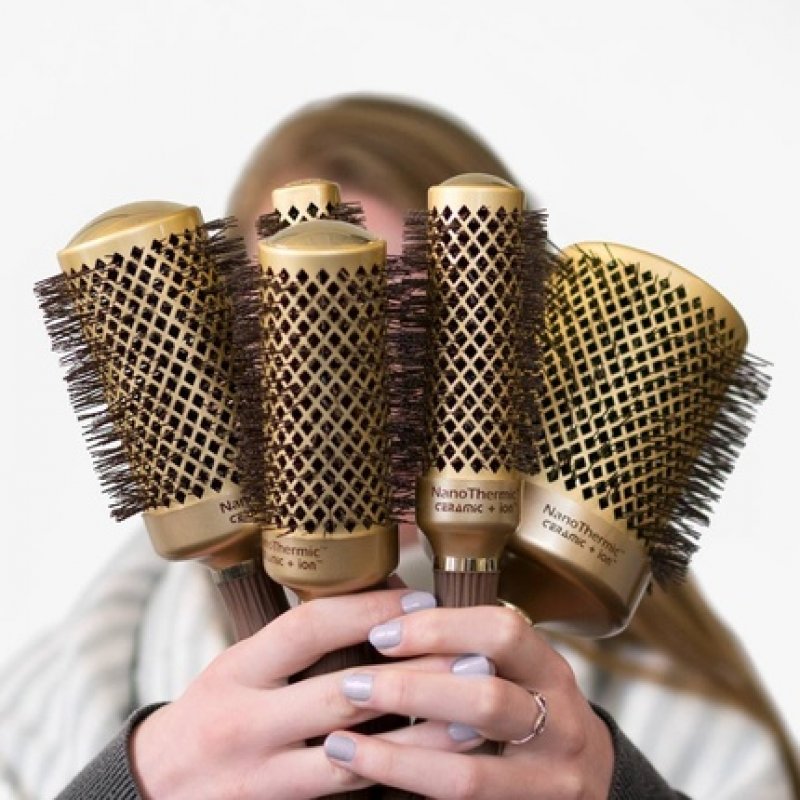 Olivia Garden NanoThermic Ceramic Ion NT-12 Universel Brosse à cheveux ronde Marron, Cuivre 1 pièce(s)