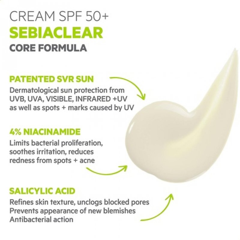 SVR Sebiaclear Creme Spf50 4040ml