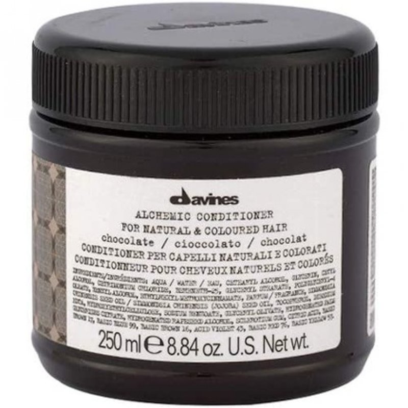 Davines Alchemic Conditioner Chocolate Color Conditioner For Brown And Black Hair, 250ml