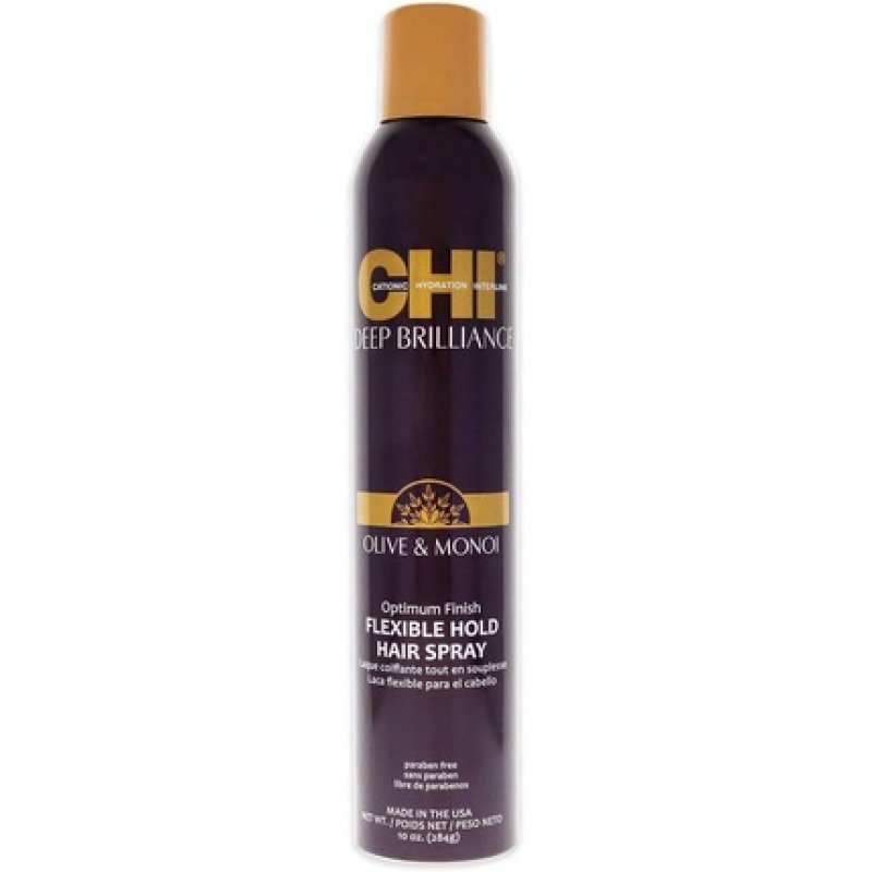 Chi Deep Brilliance Olive &amp Monoi Optimum Finish Flexible Hold Spray 284ml