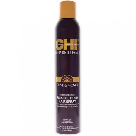 Chi Deep Brilliance Olive &amp Monoi Optimum Finish Flexible Hold Spray 284ml