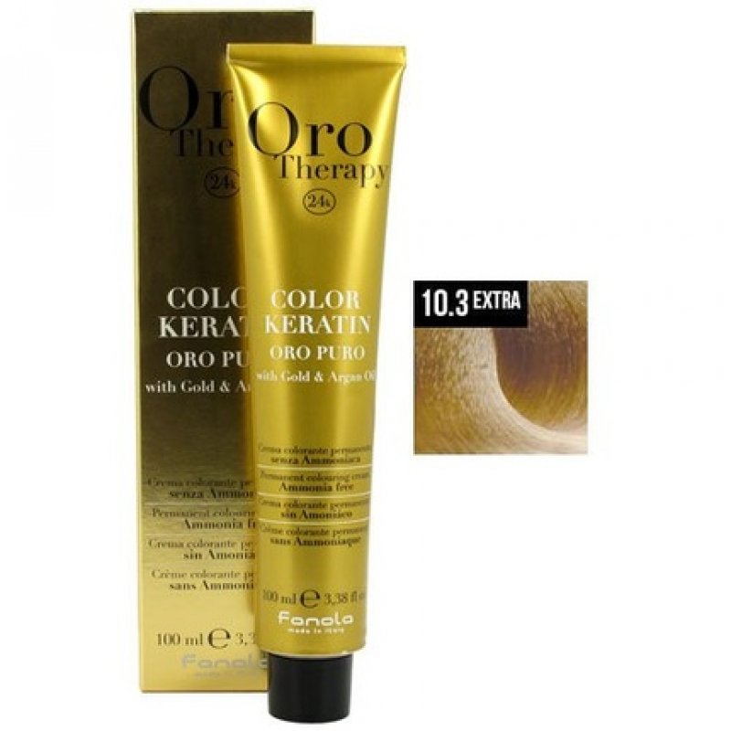 Color Keratin Oro Puro 10/3 Extra Rubio Platino Dorado Extra 100ml
