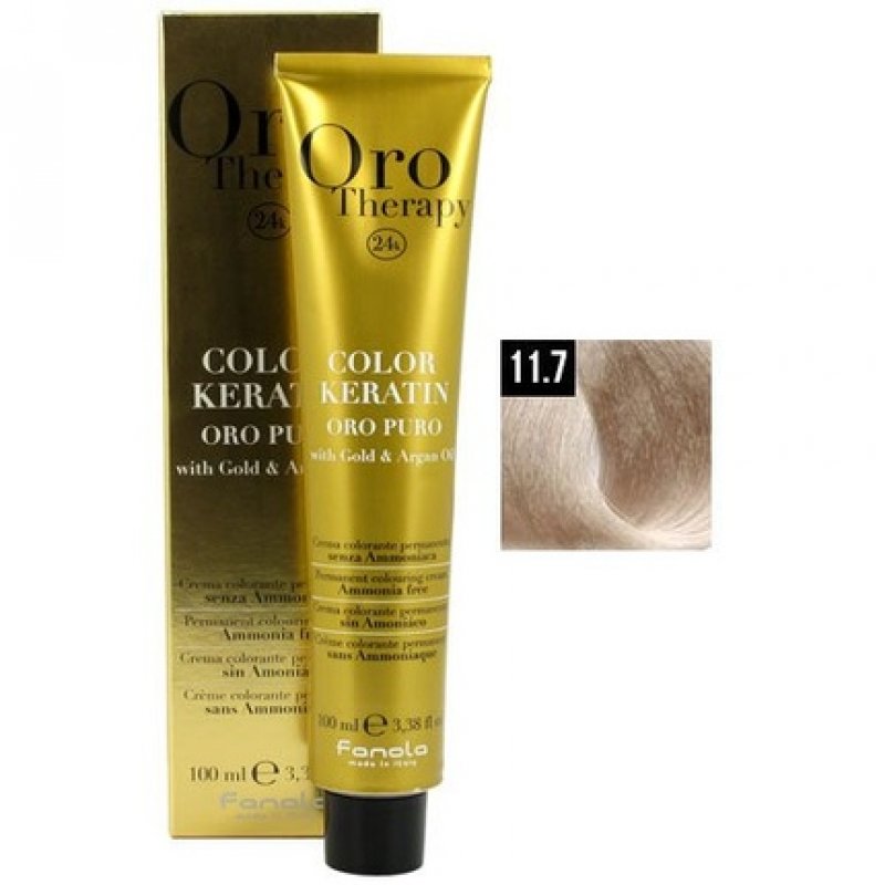 Color Keratin Oro Puro 11/7 Super Rubio Platino Irisado 100ml