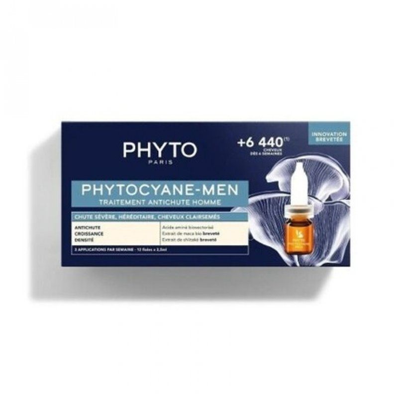 PHYTOCYANE MEN TREATMENT PROGRESSIVE HAIR LOSS 12X3.5ML (novelty)