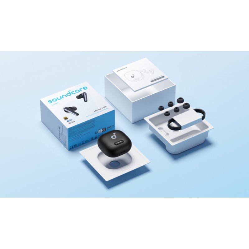 Anker Liberty 4 NC Headphones Wireless In-ear Music USB Type-C Bluetooth Black