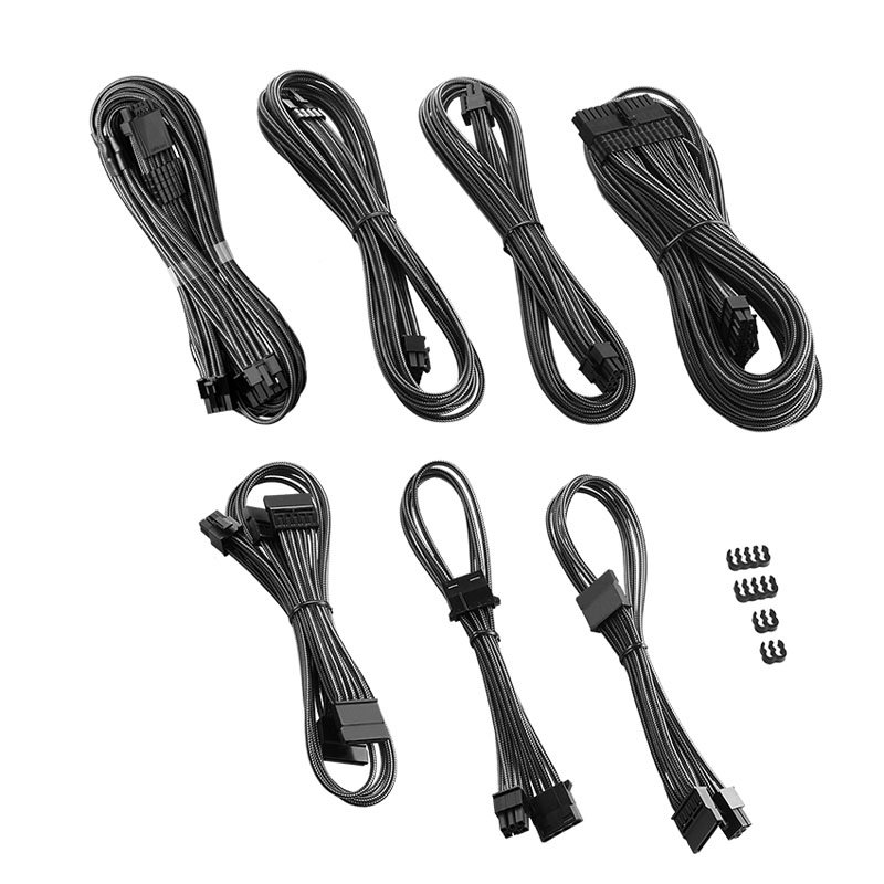 CableMod C-Series PRO ModMesh 12VHPWR Cable Kit für Corsair RM, RMi, RMx (Black Label) - carbon