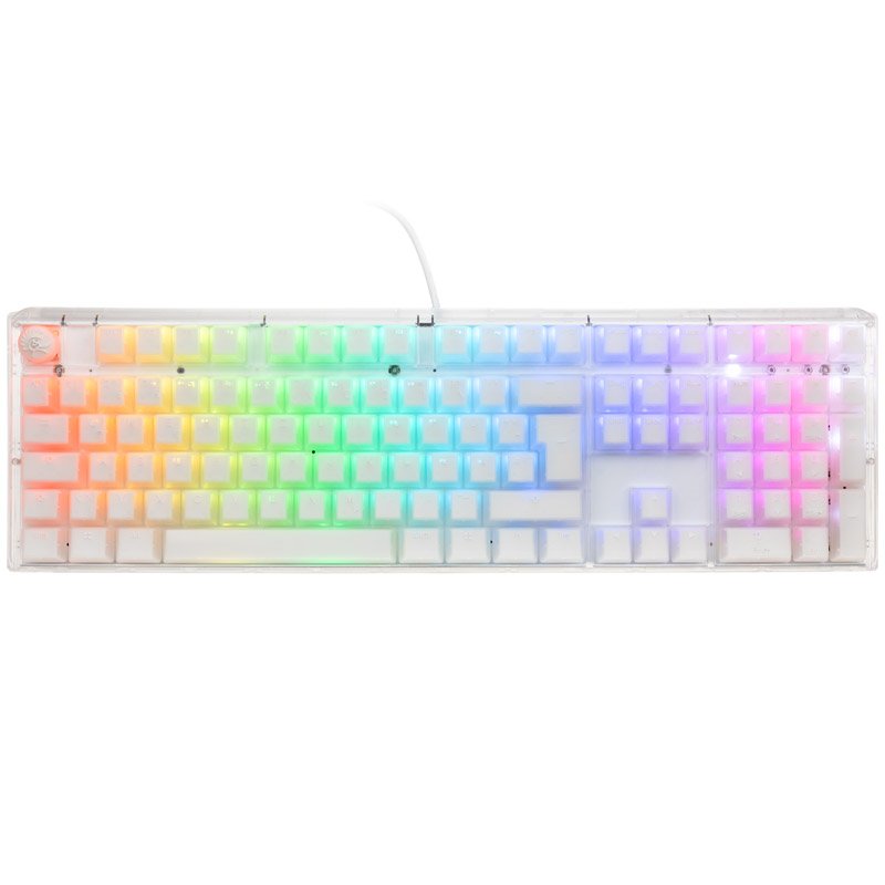 Ducky One 3 Aura White Gaming Tastatur, RGB LED - MX-Blue