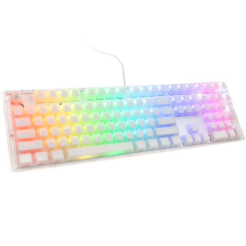 Ducky One 3 Aura White Gaming Tastatur, RGB LED - MX-Silent-Red (US)