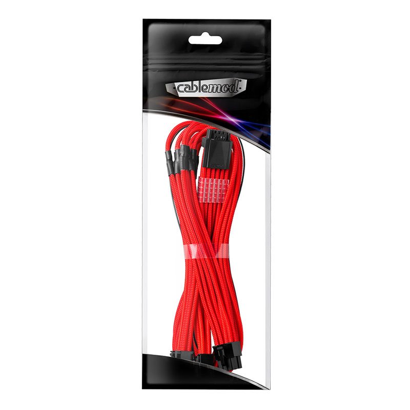CableMod C-Series PRO ModMesh 12VHPWR auf 3x PCI-e Kabel für Corsair - 60cm, rot