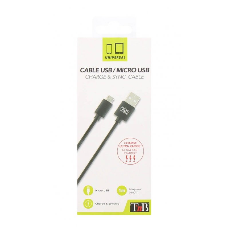TNB USB/Micro USB Cable 1m Black