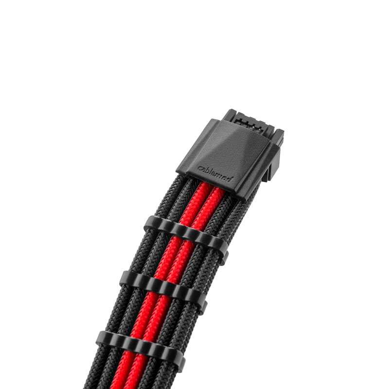 CableMod PRO ModMesh 12VHPWR auf 3x PCI-e Kabel - 45cm, schwarz/rot