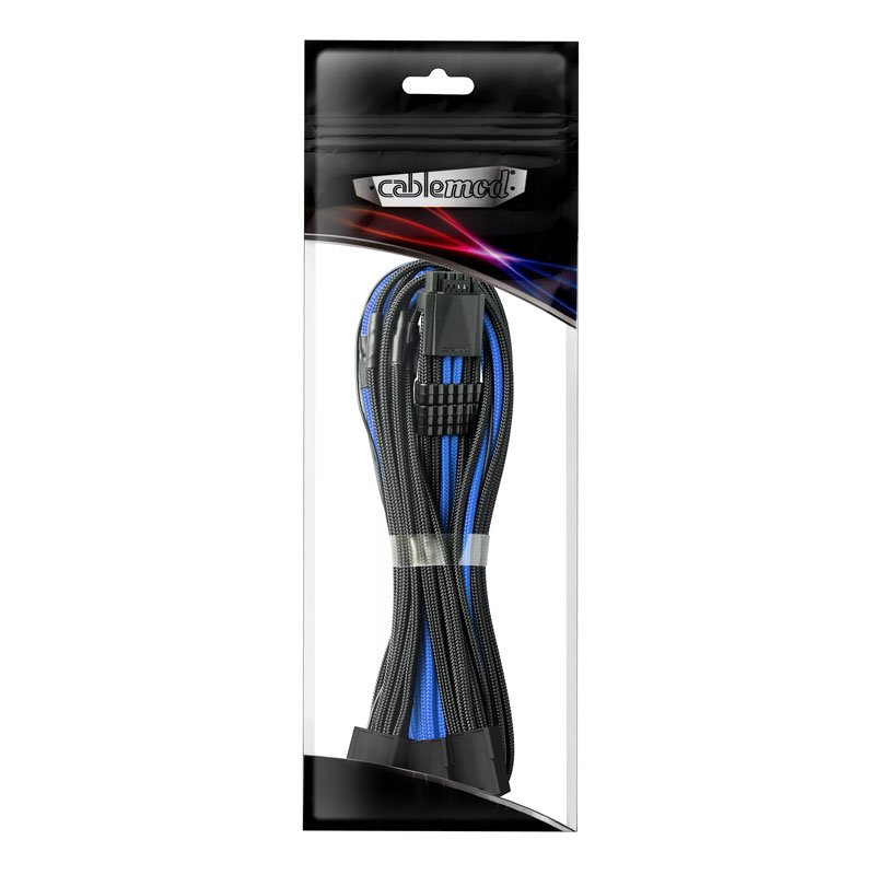 CableMod PRO ModMesh 12VHPWR auf 3x PCI-e Kabel - 45cm, schwarz/blau