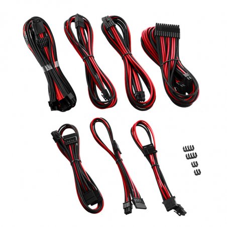 CableMod C-Series PRO ModMesh 12VHPWR Cable Kit für Corsair RM, RMi, RMx (Black Label) - schwarz/rot