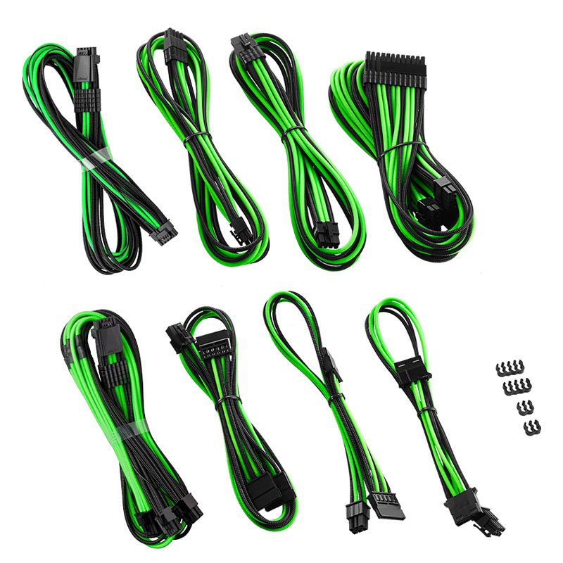 Cablemod PRO ModMesh RT 12VHPWR Dual Cable Kit für ASUS/Seasonic/Phanteks - schwarz/hellgrün