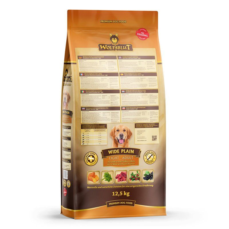 Wolfsblut Plain Adult Light 12.5 kg Horse, Sweet Potato