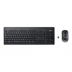 Fujitsu LX410 clavier Souris incluse RF sans fil QWERTY Anglais Noir
