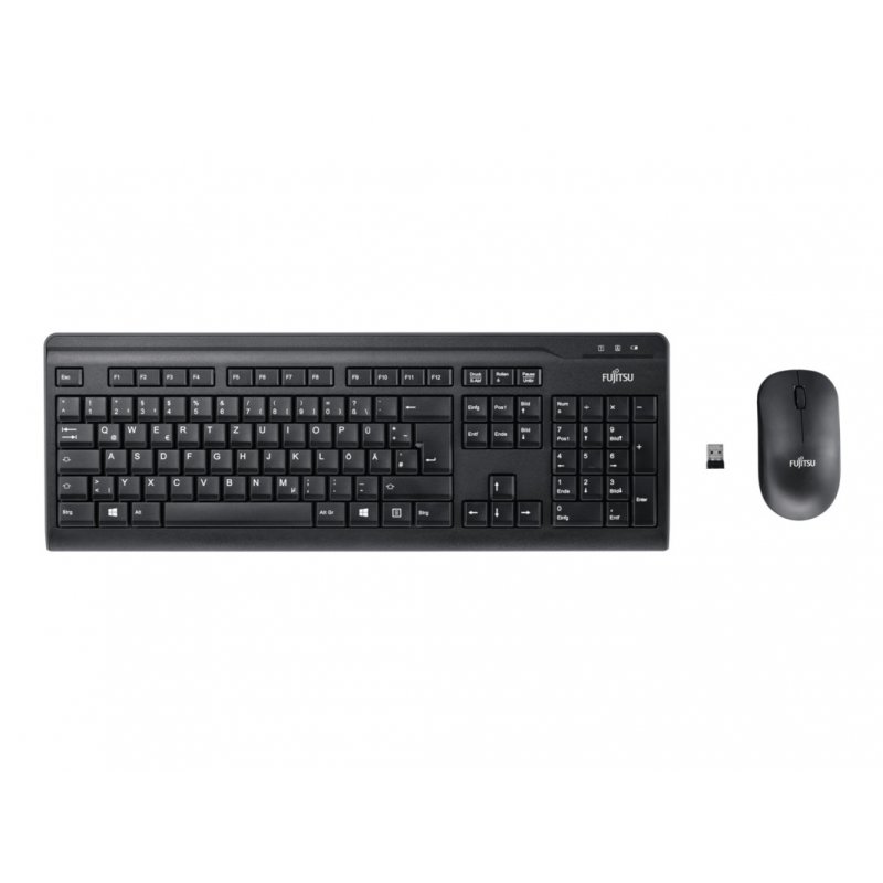 Fujitsu LX410 clavier Souris incluse RF sans fil QWERTY Anglais Noir