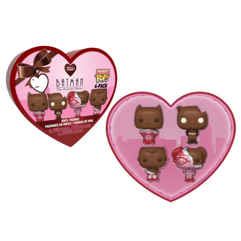 DC - Pocket Pop Keychains 4 Pack- Saint-Valentin (Chocolat)